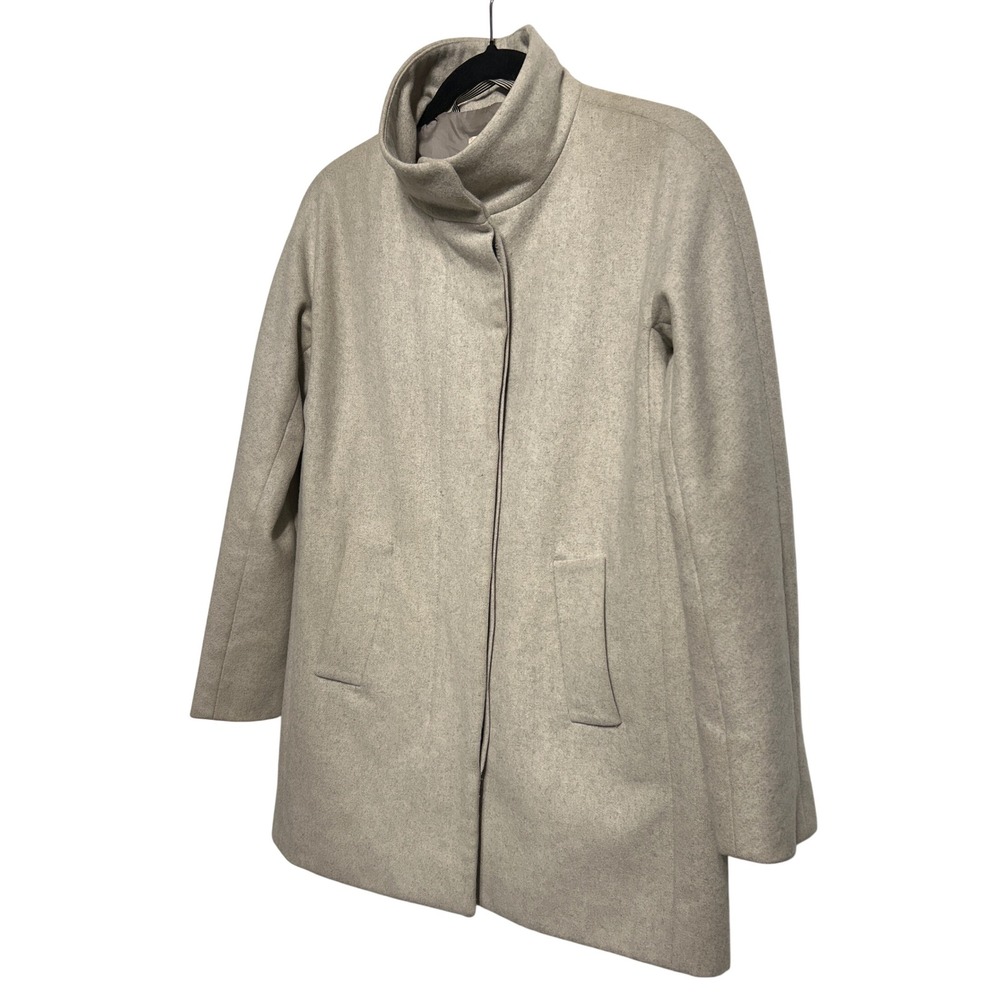 J.Crew City Cocoon‎ Coat Wool Blend Light Gray Women's Size 2 Minimal Metro